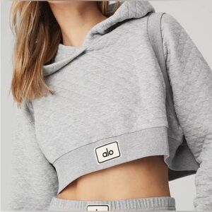 ALO Yoga Gray Quilted Hoodie